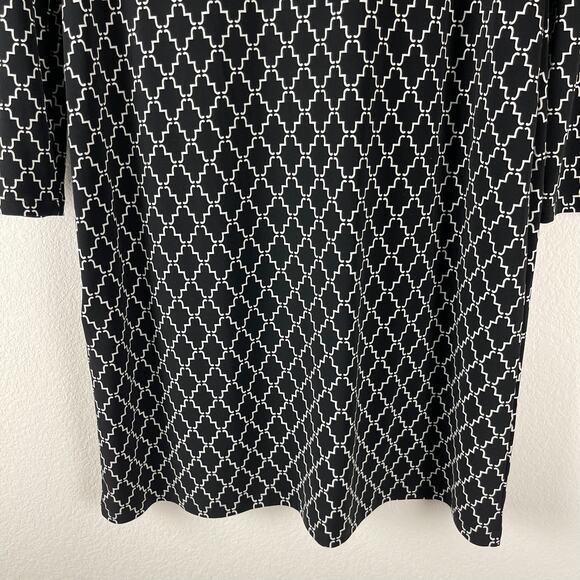 Brooks Brothers 346 Geometric Dress Womens Medium Sheath Allover Print Classic - Picture 12 of 12